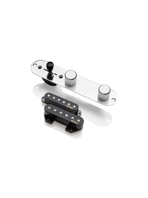 Set T-52, micros simples, manche Alnico 2 et 5 au chevalet avec plaque contrôles solderless