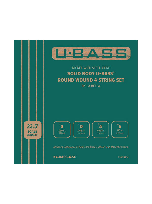 Cordes filées en argent pour U-Bass Solid Body, 4 cordes