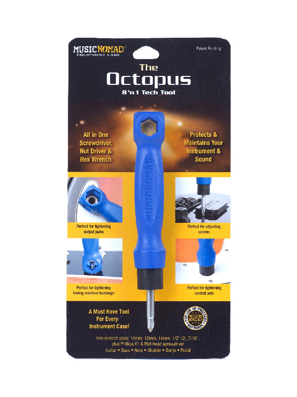 The Octopus, outil 8 en 1, clé 10-12-14mm-1/2-7/16 pouces + tournevis