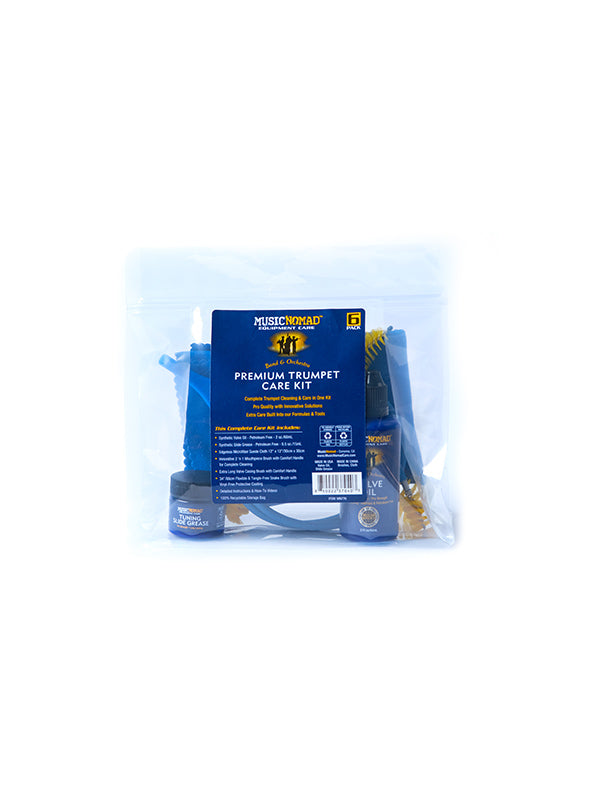 Kit d'entretien premium pour trompette, livré avec brosses, huile et graisse