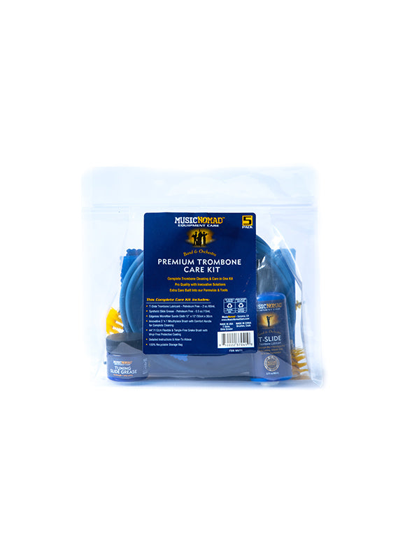 Kit d'entretien premium pour trombone, livré avec brosses, huile et graisse
