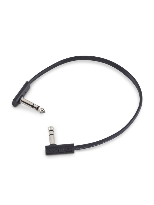 Cable plat TRS 30 cm - Noir
