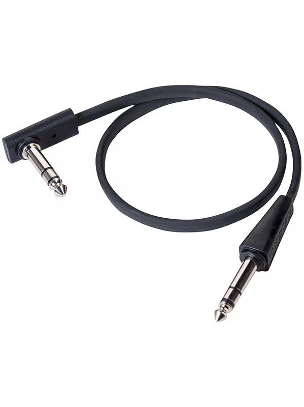 Cable plat TRS 40 cm, droit/angle - Noir