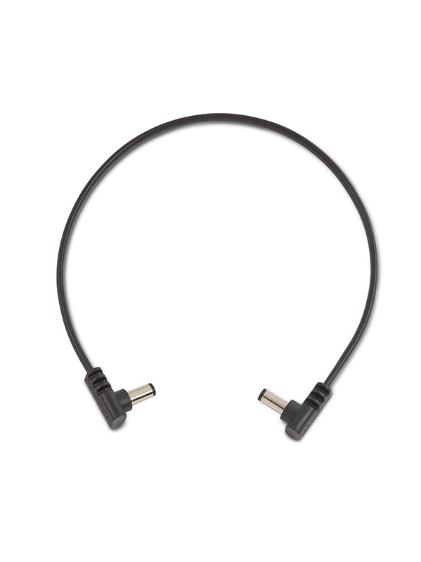 Câble d'alimentation plat coudé/coudé - 30 cm - Black