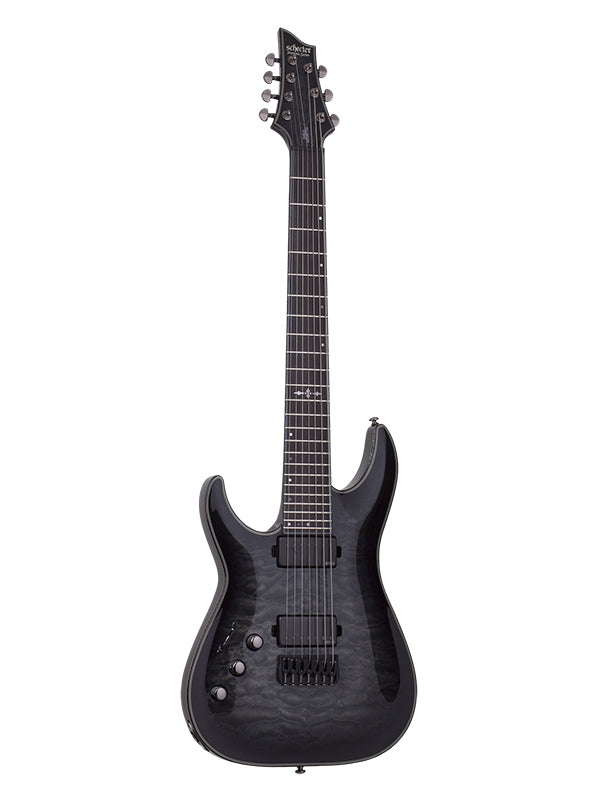 Schecter Hellraiser C-7 Hybrid, gaucher - Trans Black Burst