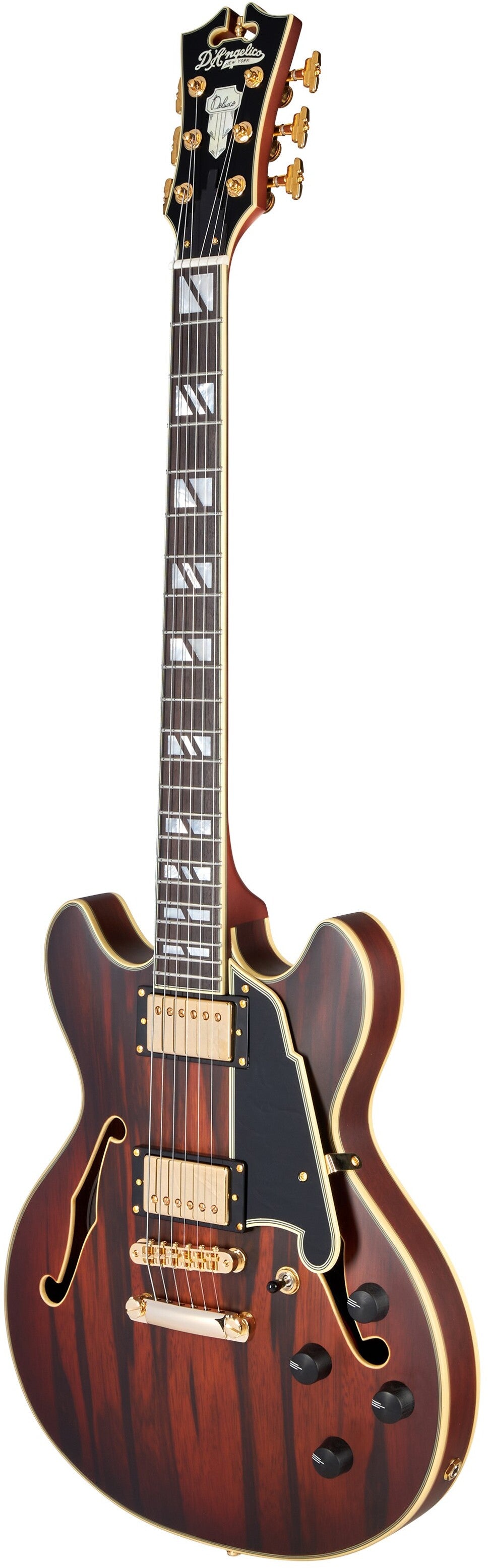 D'ANGELICO Deluxe Mini DC Satin Brown Burst