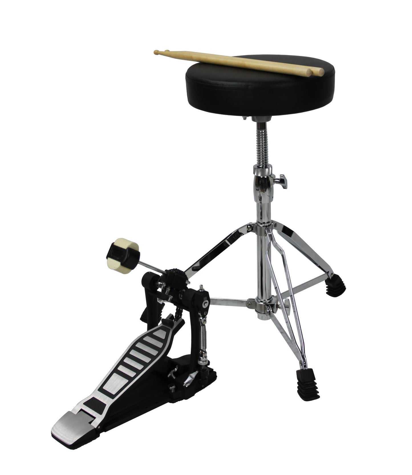 ACCESSOIRES EFNOTE PEDALE GC + SIEGE A VIS + PAIRE DE BAGUETTES