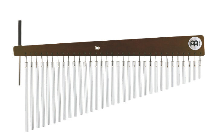 Chimes 33 barres, simple rang, alliage aluminium anodisé argenté, modèle Vintage Wine Barrel