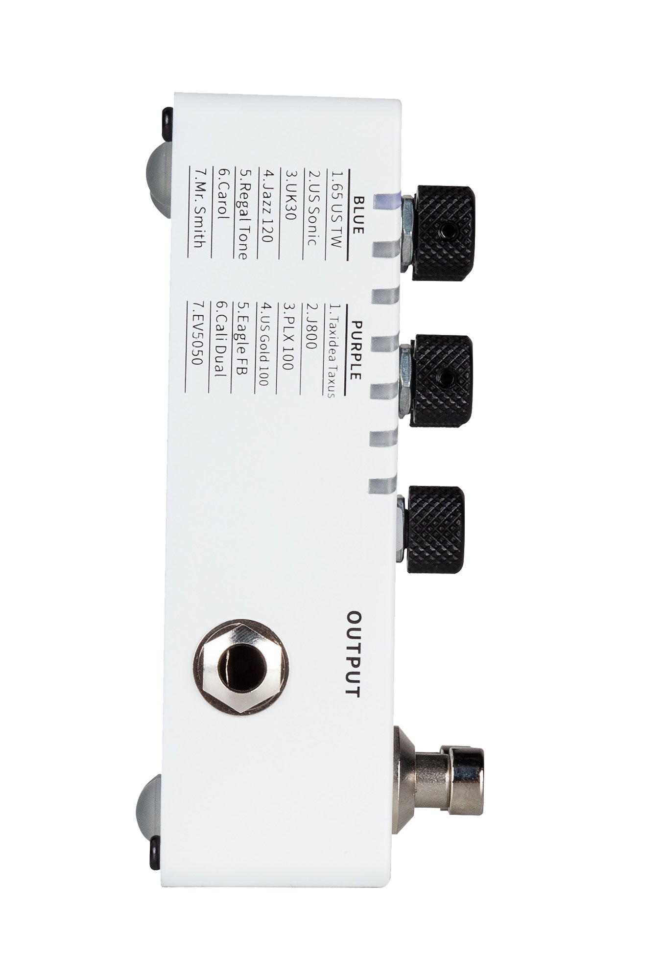 Pédale PREAMP MODEL X X2, préamplificateur numérique deux canaux, 14 presets, technologie d'échantillonnage MNRS, blanc