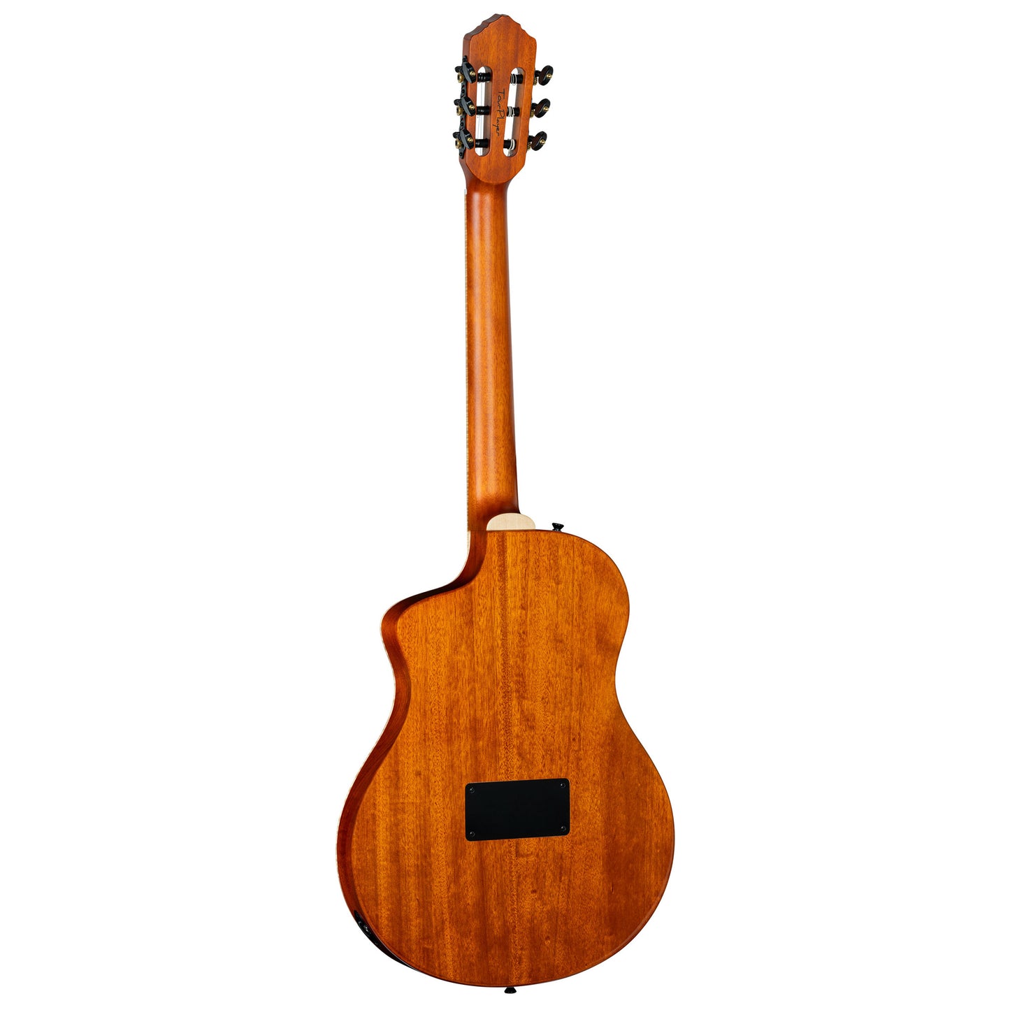 RTPDLX-FMA, modèle TourPlayer, EQ Magus X, corps okoumé, table érable flammé, sillet 48 mm, housse, bleu dégradé brillant