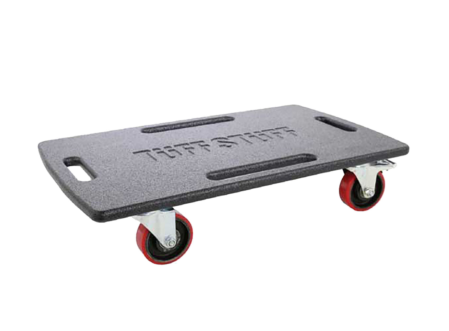 Plateau à roulettes LANEY, finition texturée résistante aux impacts, dimensions: 70 x 40 cm, 2 roulettes avec freins, noir