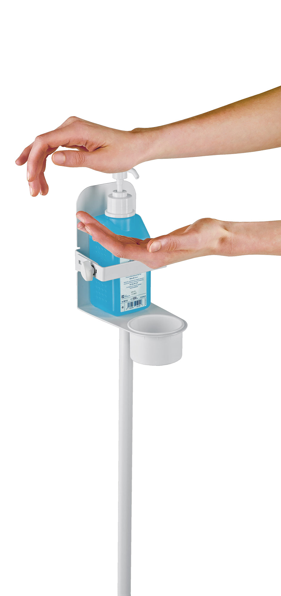 Support KM pour flacon de gel de désinfection