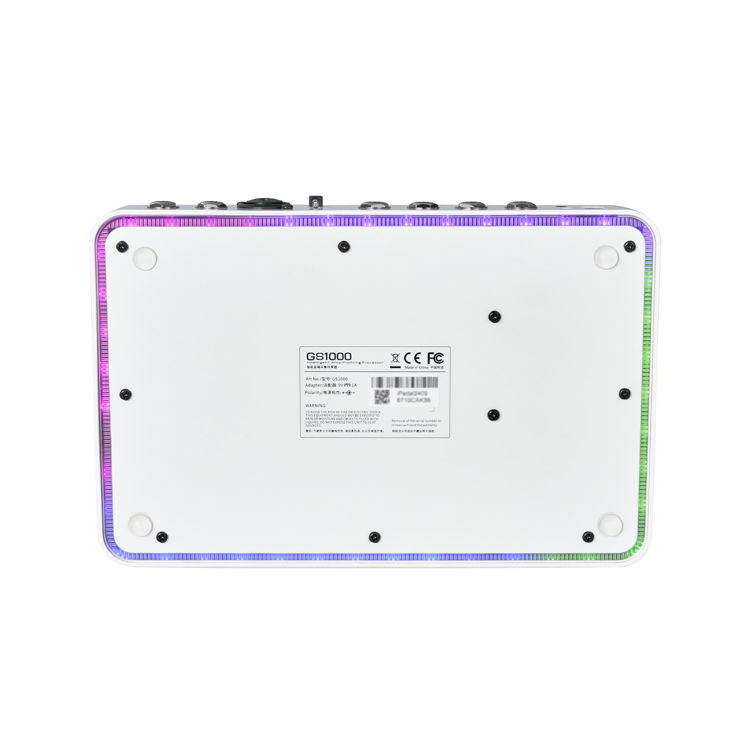 Pédalier multi-effets GS1000, processeur intelligent de profilage d'ampli, écran tactile 5", 350 effets, 120 emplacements, blanc