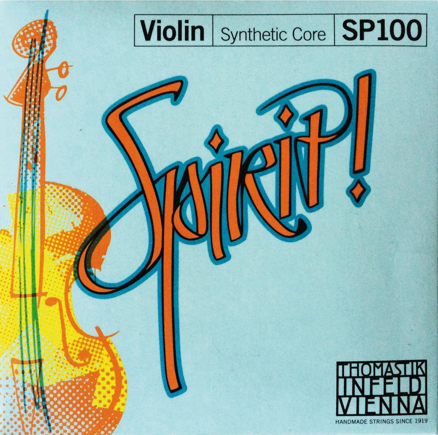 Jeu Spirit pour violon 4/4 (MI âme acier filée étain plaqué avec boule amovible)