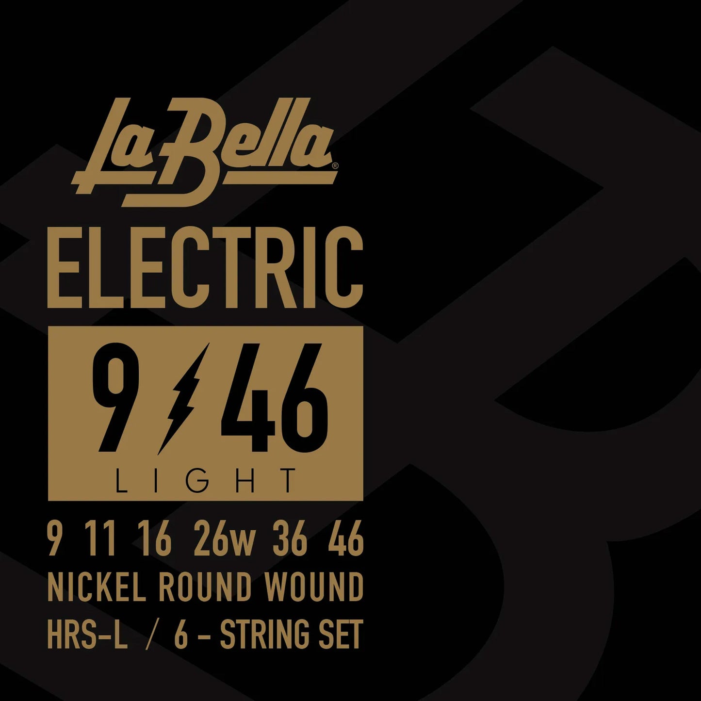 Jeu pour guitare électrique ELECTRIC, Light (9-11-16-26W-36-46), acier plaqué nickel filé rond