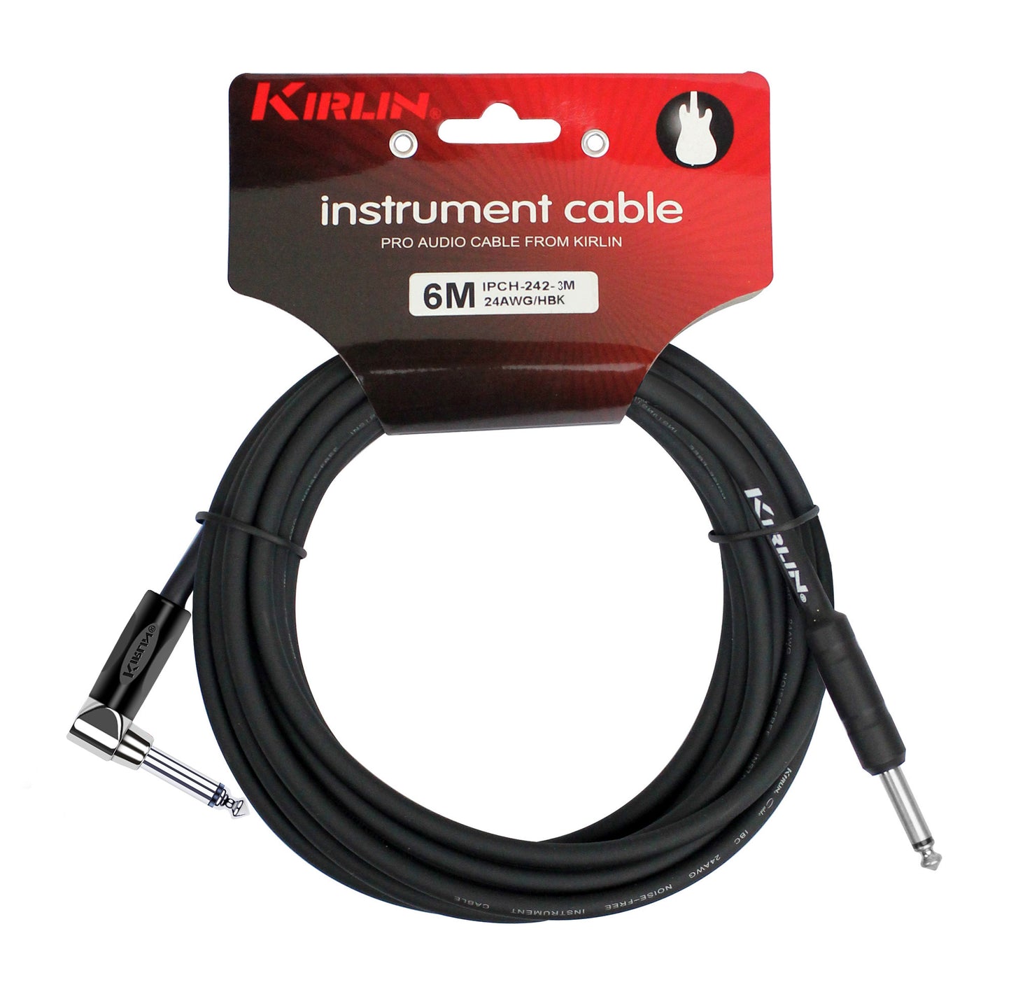 Câble instrument ENTRY Jack/Jack coudé, 3 mètres, noir