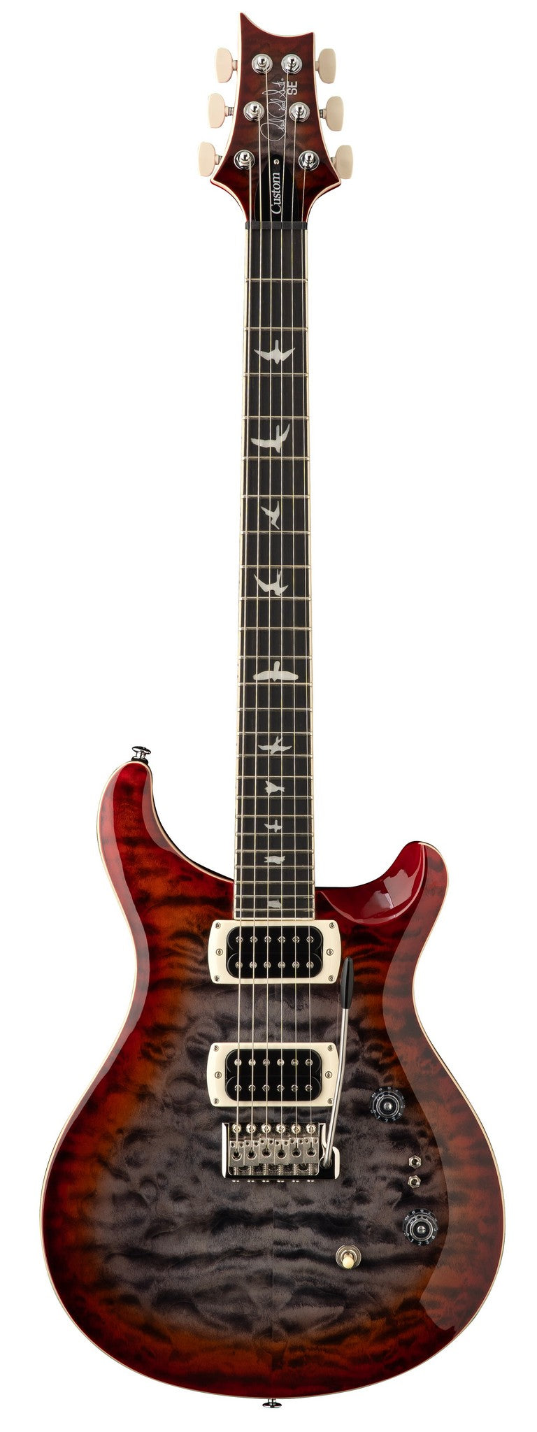 PRS GUITARS SE CUSTOM 24-08 QUILT CHARCOAL CHERRY BURST