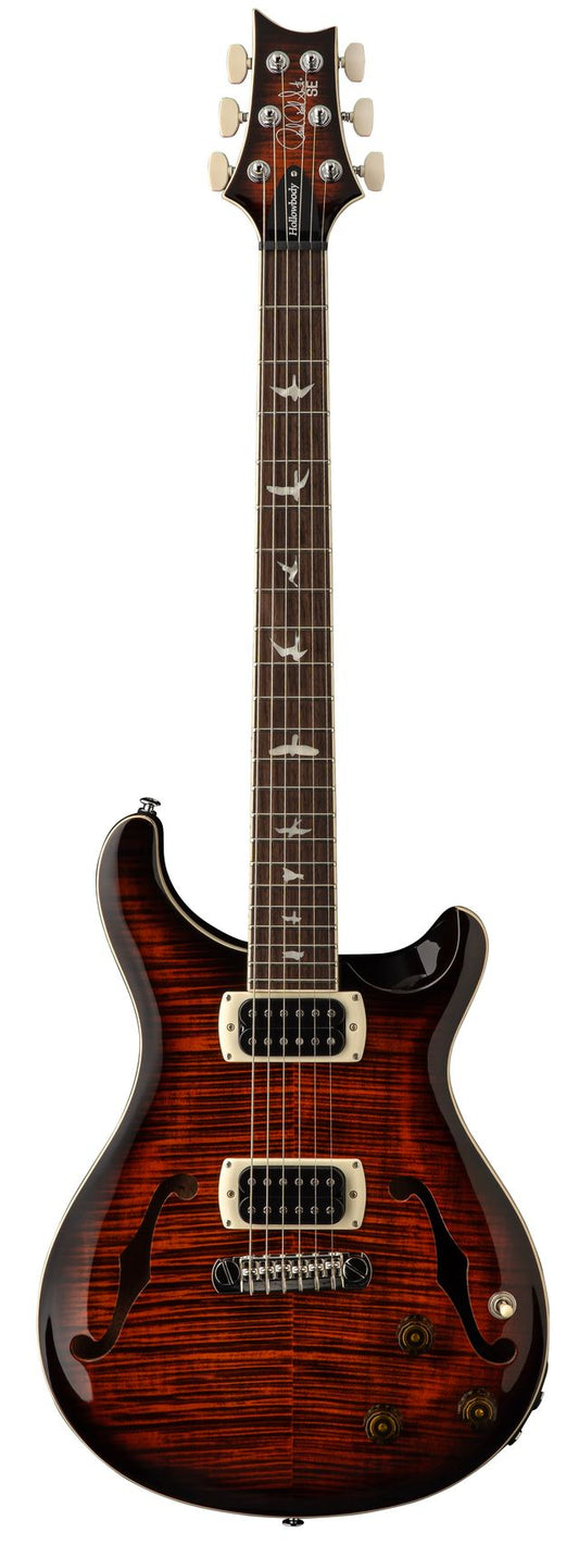 PRS SE FLAT BACK HB I PIEZO OB ORANGE TIGER SMOKEBURST