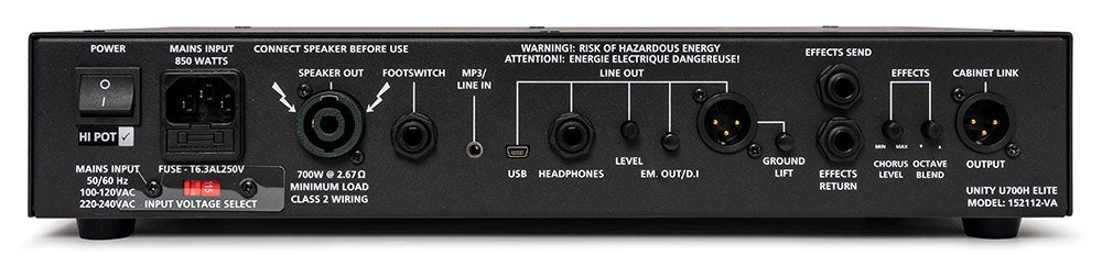 BLACKSTAR UNITY BASS 700 HEAD