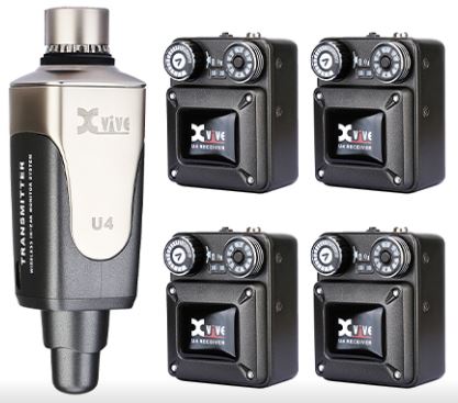 XVIVE U4R4 (1 ÉMETTEUR + 4 RECÉPTEURS) - POUR IN-EAR