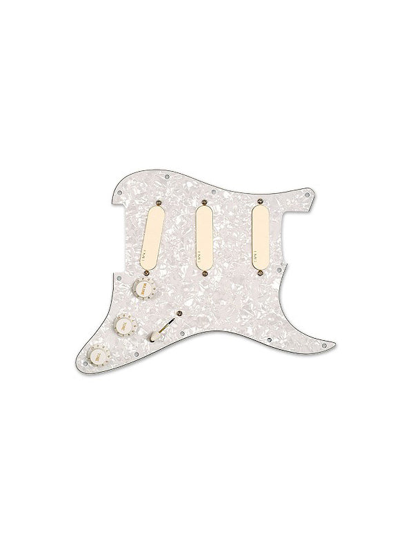 Pickguard collection, DG20, set SA/SA/SA avec SPC/EXG- Plaque White perloïd et micros Ivory