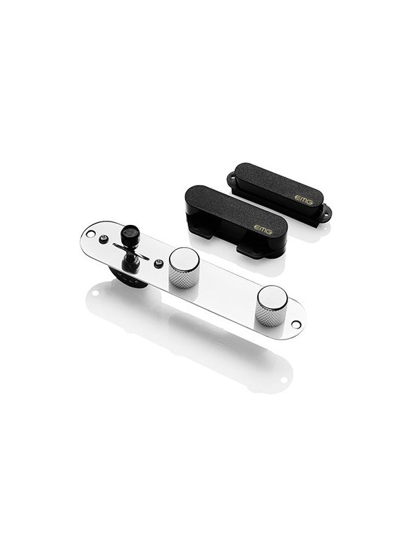 Set T, micros Telecaster, Alnico V, plaque de contrôles solderless - Black