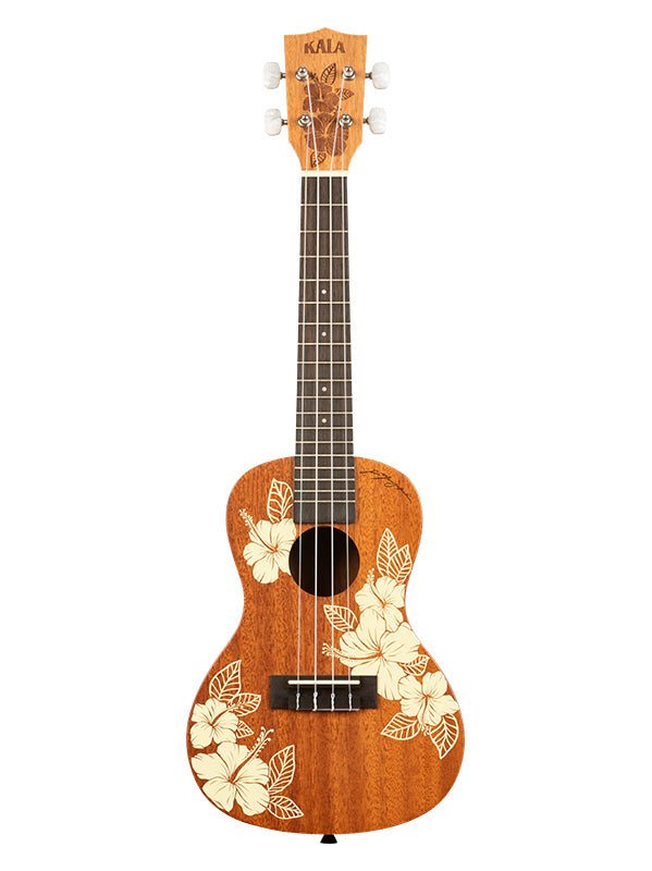 Maori - Hibiscus Mahogany, Concert, livré avec housse motif Voyage