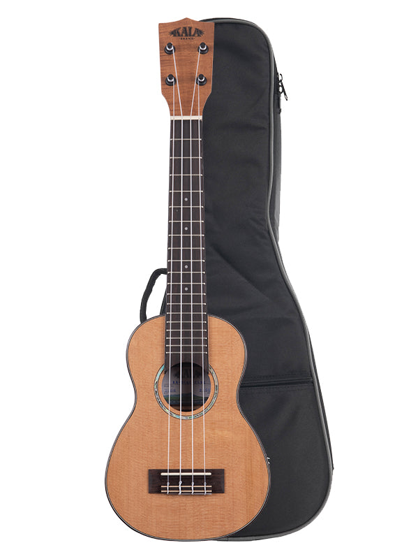 Solid Cedar Top Acacia, Soprano Long Neck, livré avec housse
