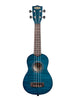 Kala Exotic Mahogany Soprano Transparent Blue