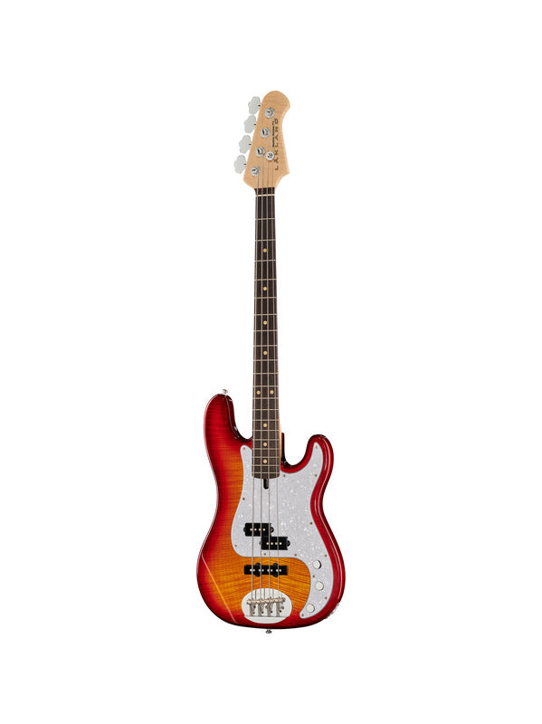 Lakland Skyline 44-64 Deluxe Flame PJ, 4 cordes - Honey Burst, Touche palissandre