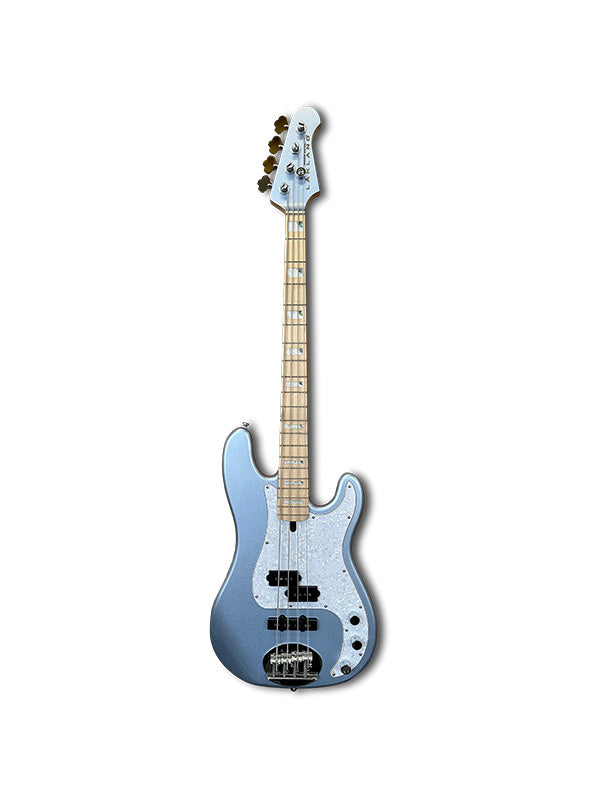 Lakland Skyline 44-64 Custom, 4 cordes - Ice Blue Metallic, Touche érable