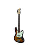 Lakland Skyline 44-60, 4 cordes - 3-Tone Sunburst, Touche palissandre