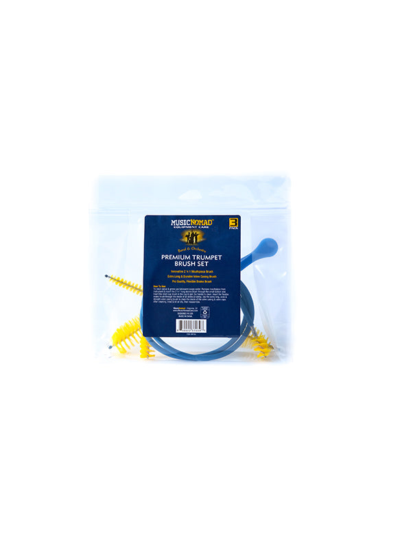 Kit de 3 brosses premium pour trompette (embouchure, écouvillon, valve)