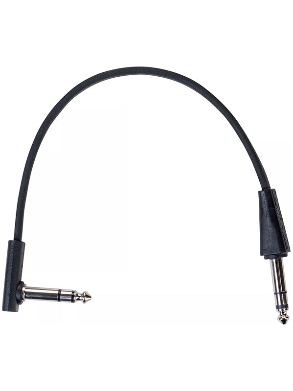Cable plat TRS 20 cm, angle/droit - Noir