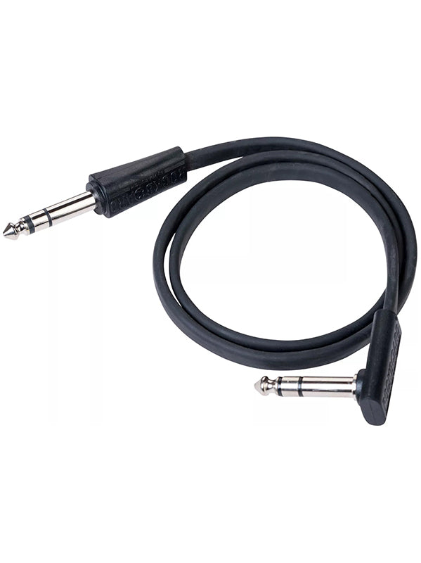 Cable plat TRS 60 cm, droit/angle - Noir