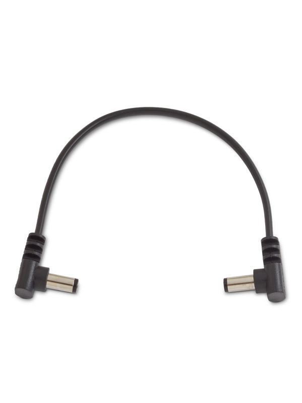 Câble d'alimentation plat coudé/coudé - 15 cm - Black