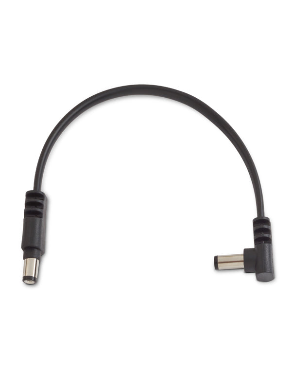 Câble d'alimentation plat coudé/droit - 15 cm - Black