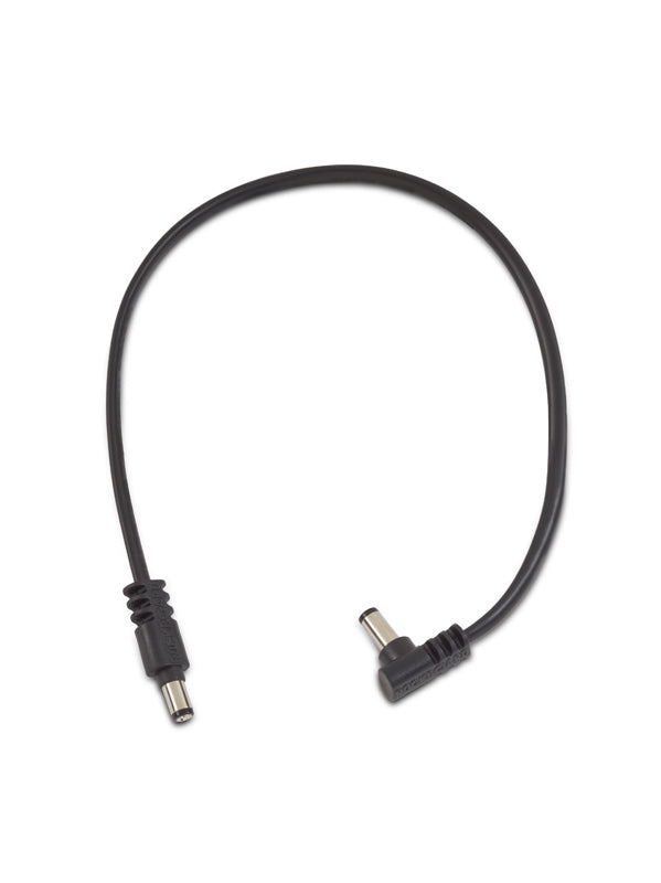 Câble d'alimentation plat coudé/droit - 30 cm - Black