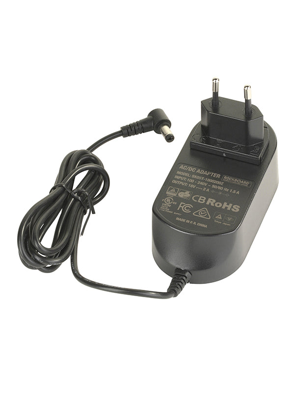 Alimentation 18V DC 2000 mA, centre négatif, multi-régional