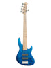 Sadowsky MetroLine, Modern Bass, 5 cordes, 25 frettes, ash - Ocean Blue Trans. Satin