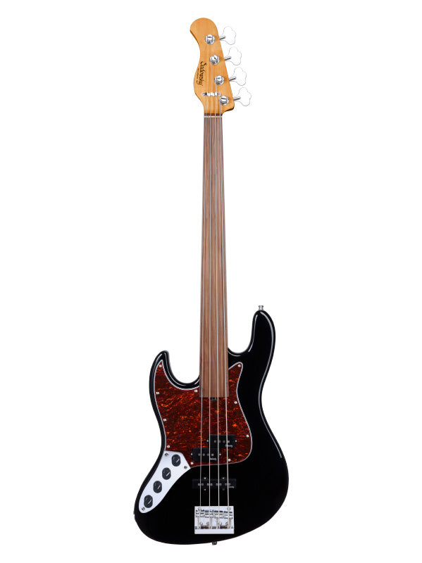 MetroExpress, Hybrid PJ, 4 cordes, Fretless, gaucher, gaucher - Black,Morado