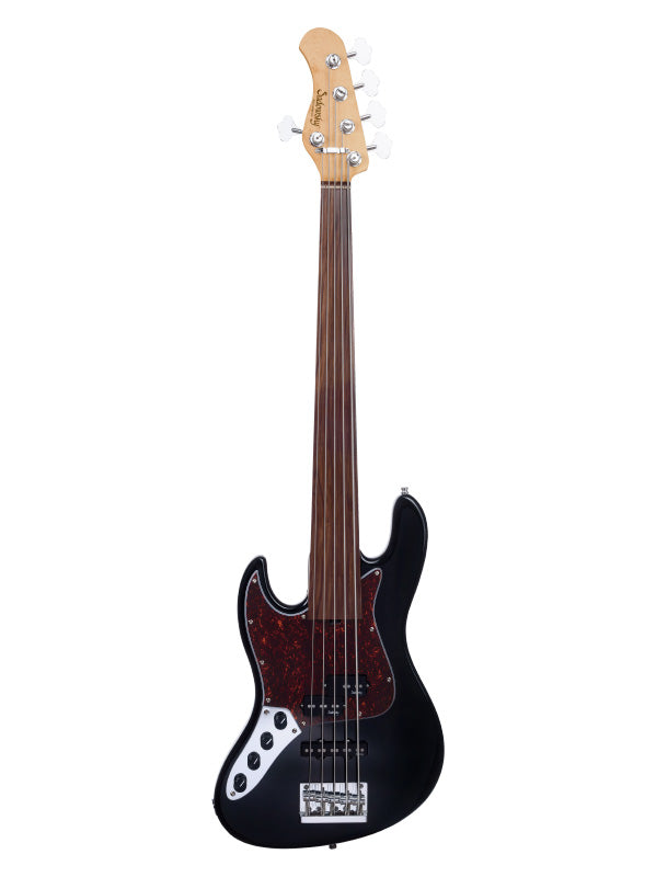 MetroExpress, Hybrid PJ, 5 cordes, Fretless, gaucher, gaucher - Black,Morado