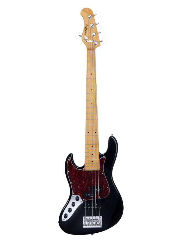 MetroExpress, Hybrid PJ, 5 cordes, 21 frettes, gaucher, gaucher - Black,Maple