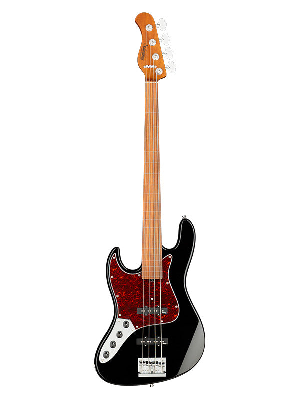 Sadowsky MetroExpress, Standard JJ, 4 cordes, Fretless avec lignes, gaucher, gaucher - Black,Morado