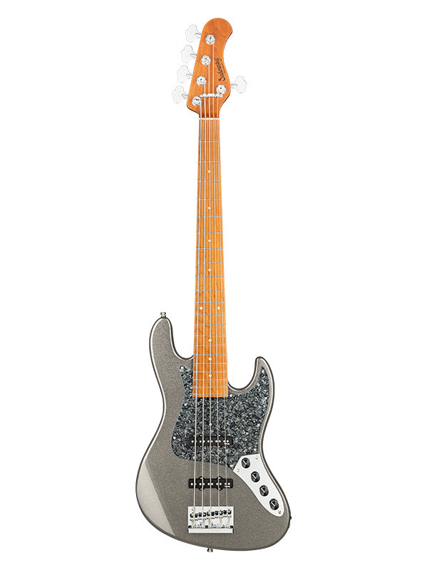 Sadowsky MetroExpress, Standard JJ, 5 cordes, 21 frettes - Silver Sparkle Metallic,Maple
