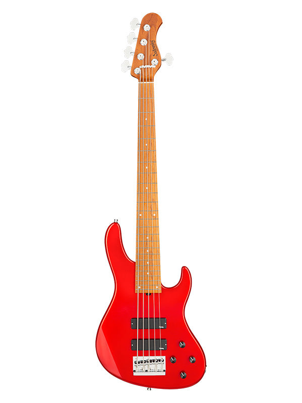 Metroexpress, Modern Bass, 5 cordes, 24 frettes - Candy Apple Red,Maple