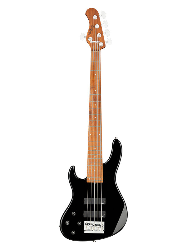 Metroexpress, Modern Bass, 5 cordes, 24 frettes, gaucher, gaucher - Black,Maple