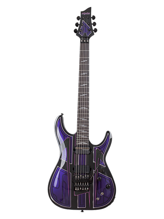 Schecter C-1 Pryzm Vespid Floyd Rose, micro Sustainiac - Metallic Purple