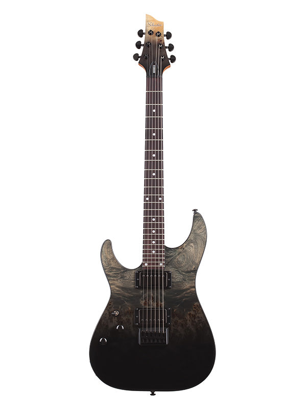 C-1 Standard, gaucher - Black Fade Burst Burl