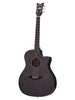 Schecter Acoustique Deluxe, pan coupé - Satin See Thru Black